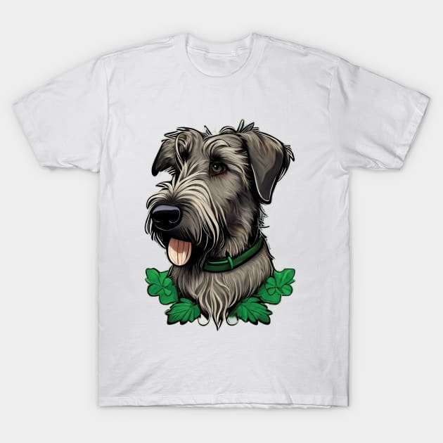 Irish wolfhound ST Pattrick's day 2023 gift T-Shirt by Miracle Clo